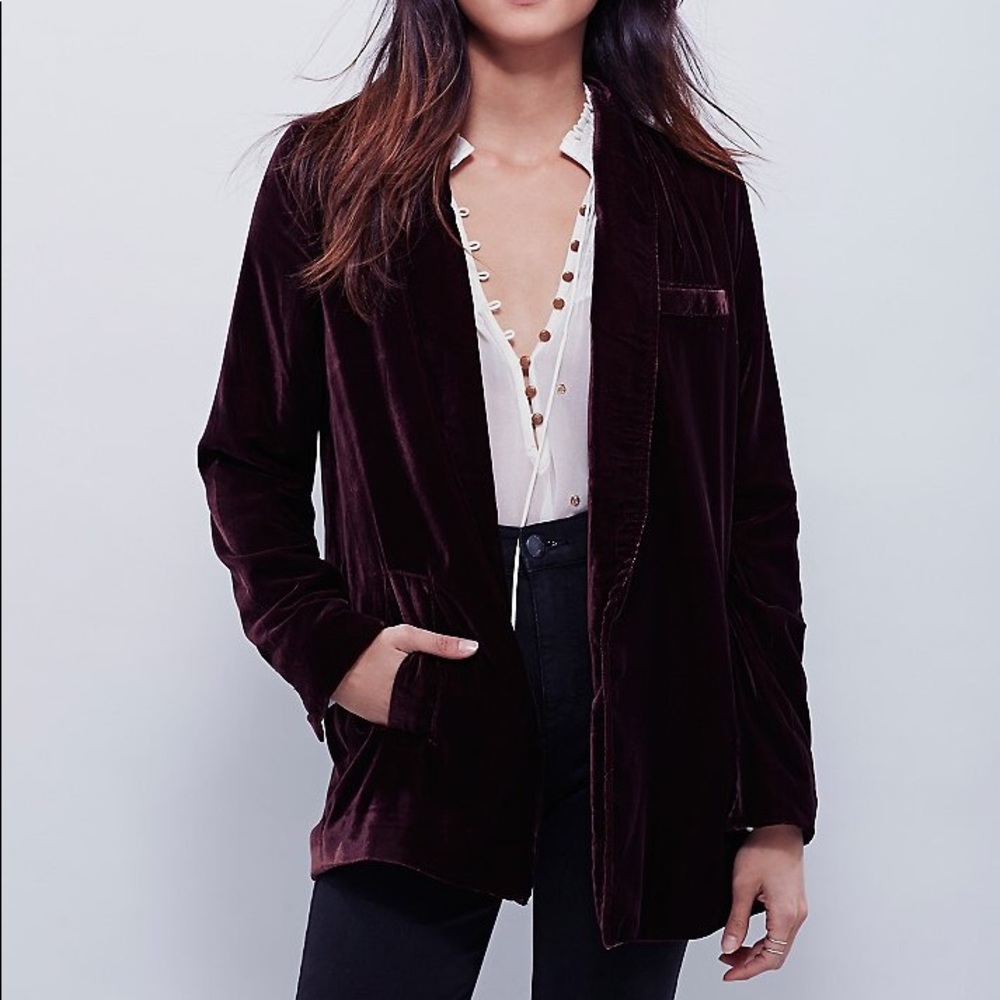 Yesterdays Muse Velvet Blazer - Free People
